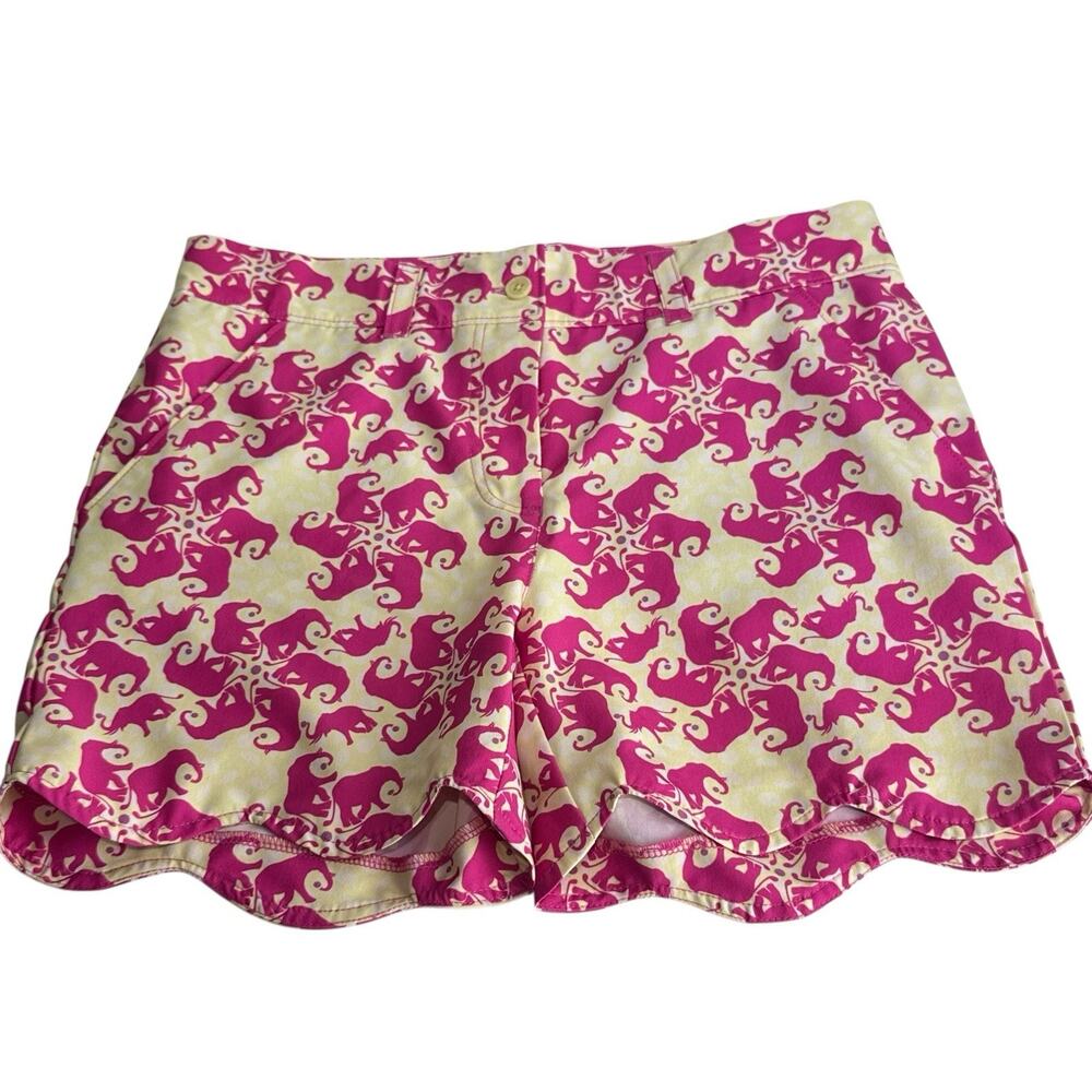 Turtles & Tees Elephant Preppy Coastal Vacation Resort Wear Shorts Size XL
